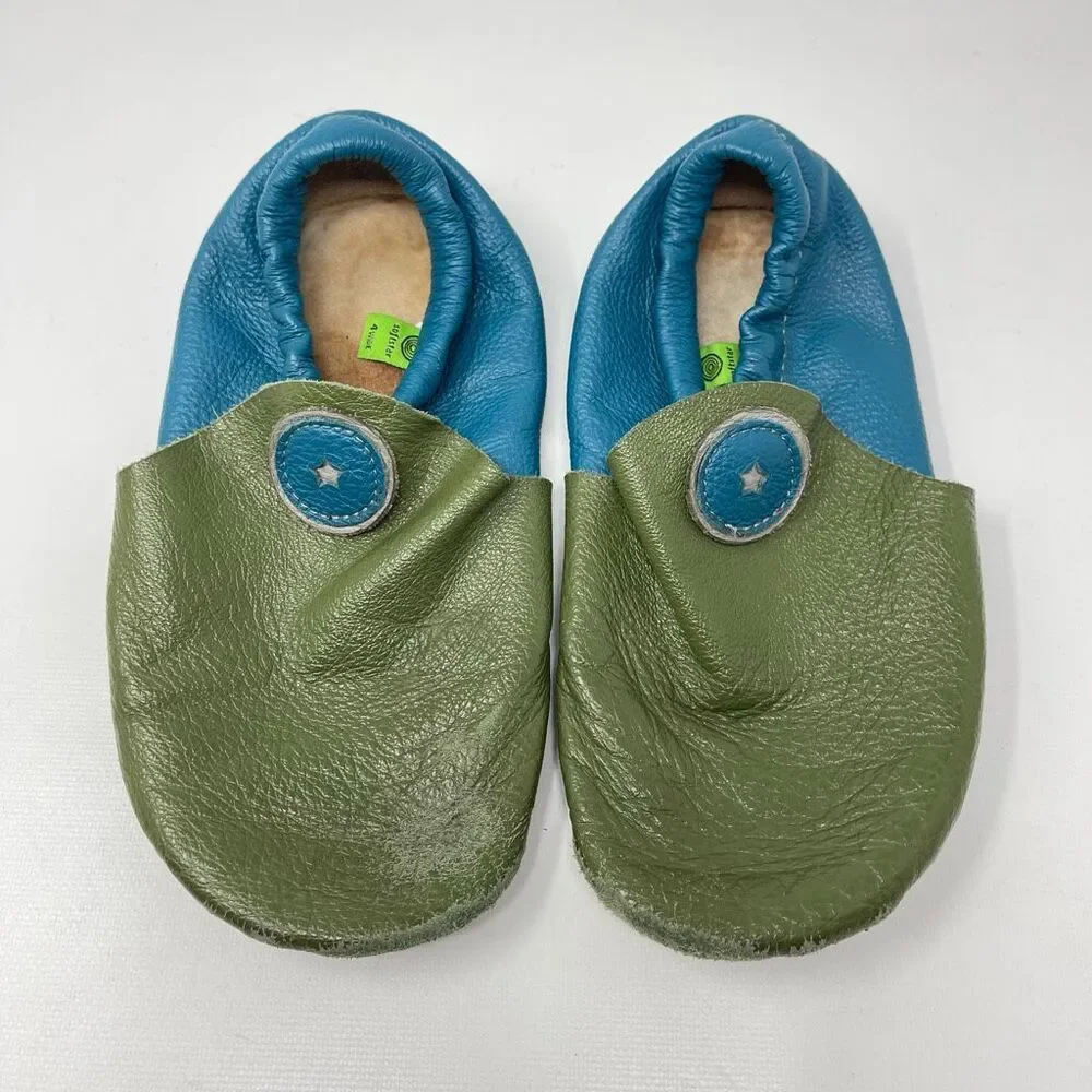 Softstar Roo Moccasin Barefoot Leather Sheepskin Slip On Shoes Youth Size 4W